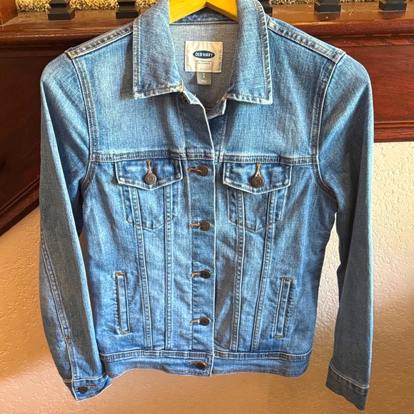 Old Navy Women’s Size Small Light Blue Denim Jean Jacket Casual Fall Style Used - Picture 1 of 7
